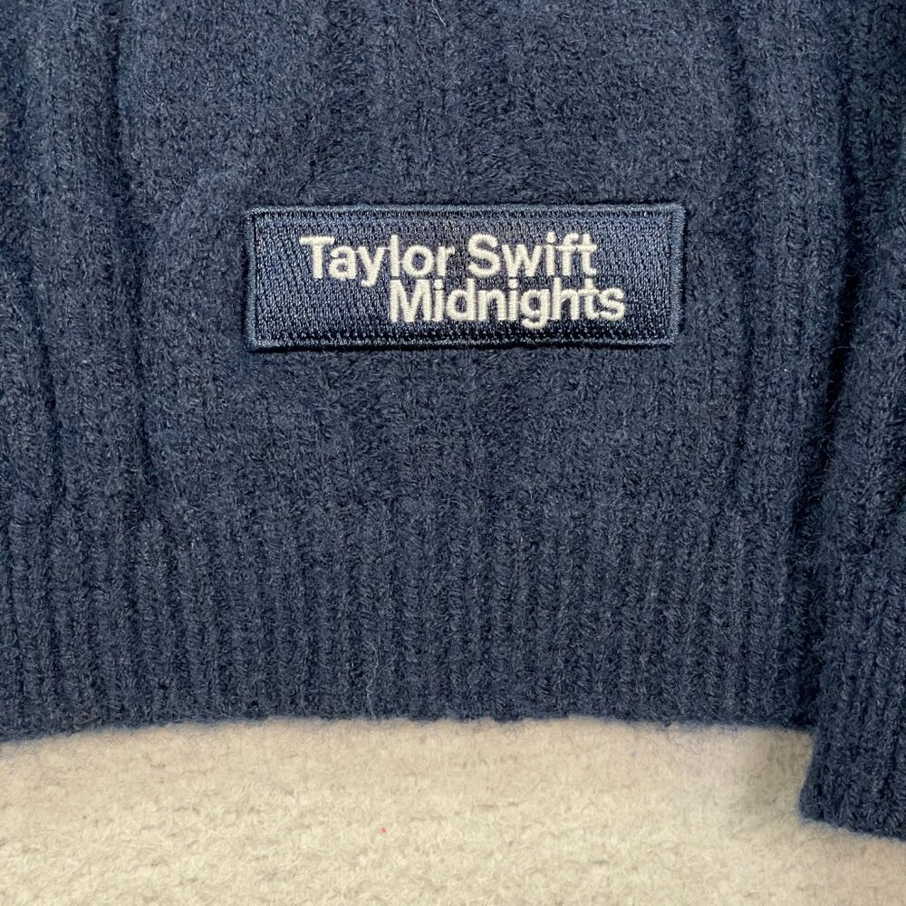 Taylor Swift Midnights Cable Knit Star Cardigan Women's Size XL/2XL Button Up - Picture 5 of 10